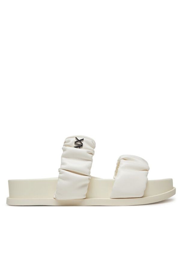 Armani Exchange Klapki XDP062 XV926 00894 Écru. Materiał: skóra
