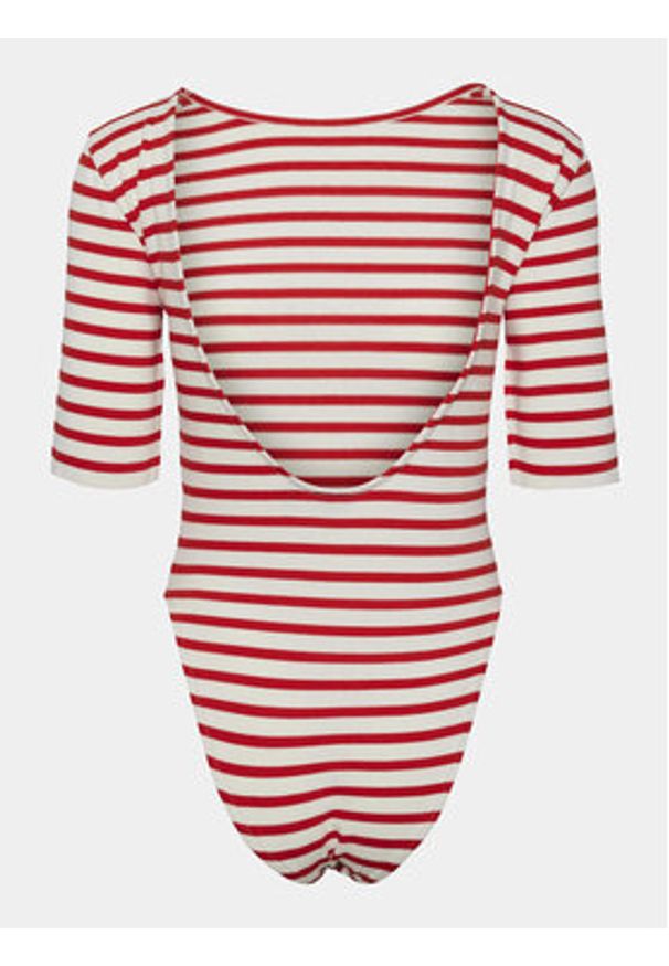 Pieces Body Miral 17150076 Biały Regular Fit. Kolor: biały. Materiał: bawełna