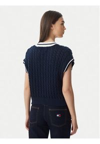 Tommy Jeans Sweter DW0DW22927 Granatowy Regular Fit. Kolor: niebieski. Materiał: bawełna #4