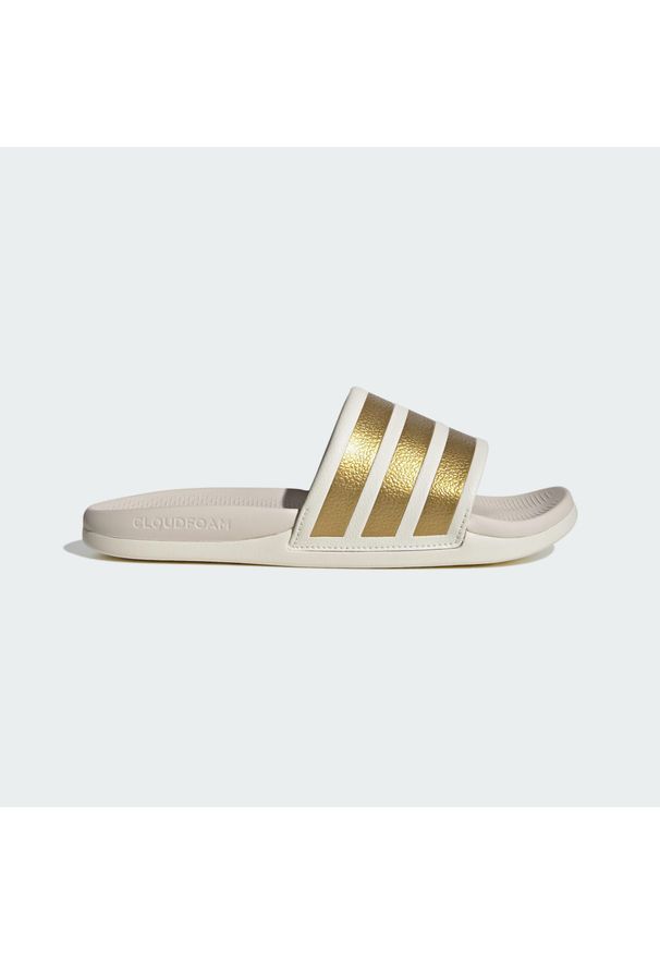 Adidas - Klapki Adilette Comfort 2.0. Kolor: żółty, wielokolorowy, biały. Styl: sportowy, elegancki