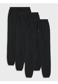 Sinsay - Spodnie dresowe jogger - czarny. Kolor: czarny. Materiał: dresówka #1