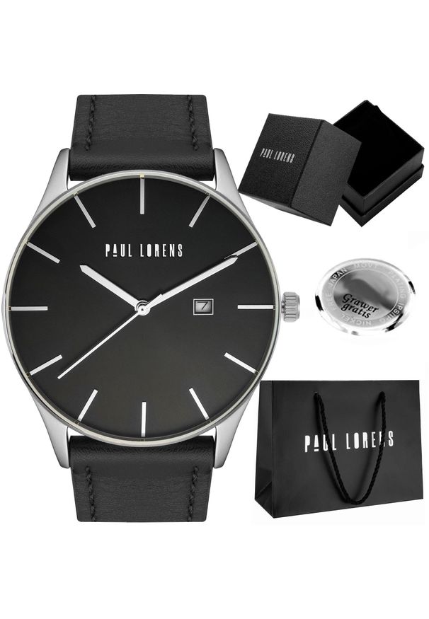 Zegarek męski Paul Lorens - LONGIO-1A1 z grawerem