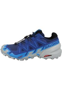 salomon - Buty do biegania męskie Salomon Speedcross 6 Gtx. Kolor: niebieski, wielokolorowy. Materiał: syntetyk, materiał. Szerokość cholewki: normalna. Model: Salomon Speedcross