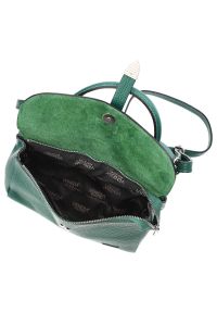 Zielona Torebka Damska Stylowy Kuferek Venezia. Kolor: zielony. Materiał: skórzane. Styl: elegancki. Rodzaj torebki: na ramię #7