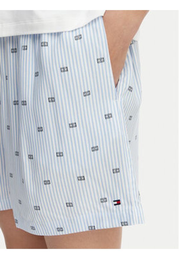 TOMMY HILFIGER - Tommy Hilfiger Piżama UW0UW06328 Biały Regular Fit. Kolor: biały. Materiał: wiskoza