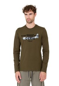 Aeronautica Militare - AERONAUTICA MILITARE Zielony longsleeve. Kolor: zielony. Długość rękawa: długi rękaw #2