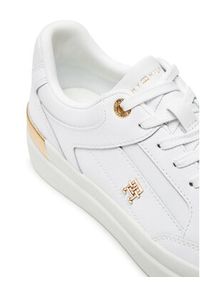 TOMMY HILFIGER - Tommy Hilfiger Sneakersy FW0FW08126 Biały. Kolor: biały. Materiał: skóra #3