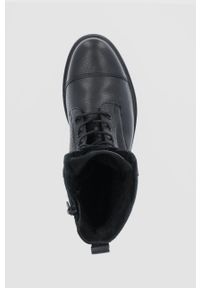 Wojas - Workery skórzane. Nosek buta: okrągły. Kolor: czarny. Materiał: skóra #2