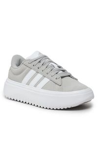 Adidas - adidas Sneakersy Grand Court Platform IE1103 Szary. Kolor: szary. Materiał: skóra. Obcas: na platformie #5