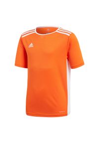 Adidas - Koszulka dla dzieci adidas Entrada 18 Jersey JUNIOR. Kolor: pomarańczowy, wielokolorowy, biały. Materiał: jersey