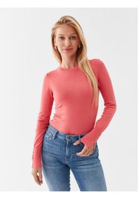 Guess Sweter W2YR30 Z2V62 Różowy Regular Fit. Kolor: różowy. Materiał: wiskoza