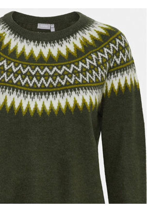 Fransa Sweter 20612945 Zielony Regular Fit. Kolor: zielony. Materiał: syntetyk