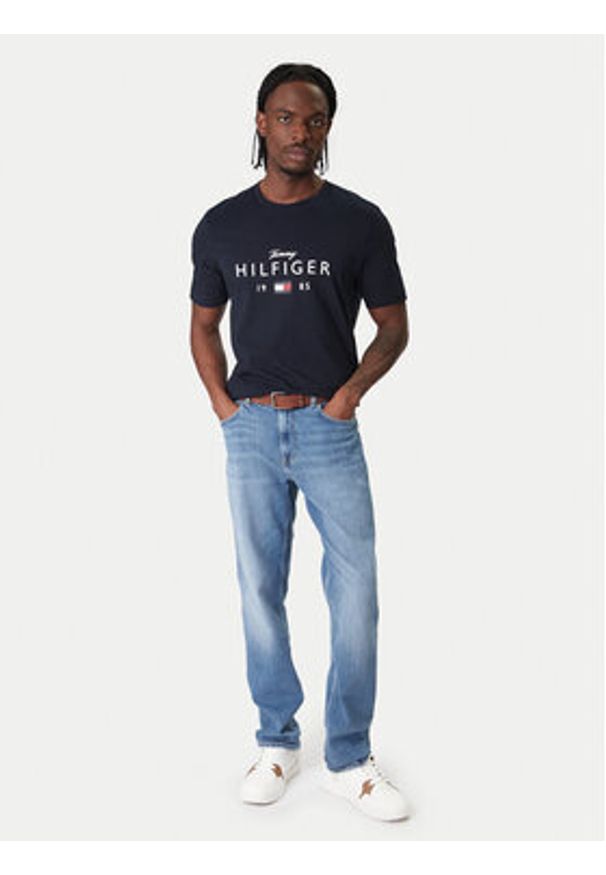 TOMMY HILFIGER - Tommy Hilfiger Jeansy Denton MW0MW41886 Niebieski Straight Fit. Kolor: niebieski