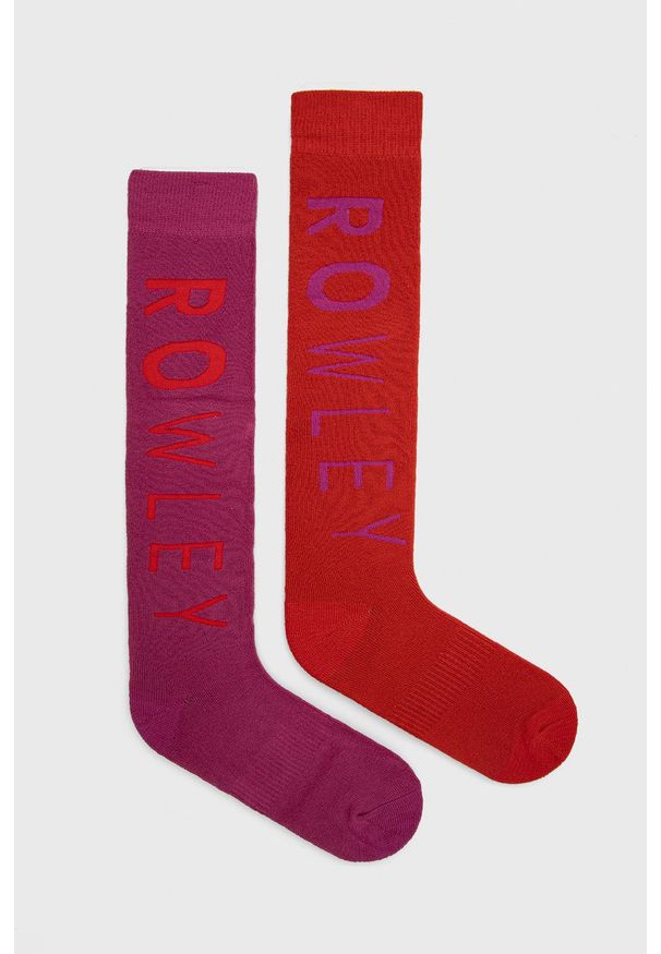 Roxy Podkolanówki x Rowley kolor czerwony. Kolor: czerwony