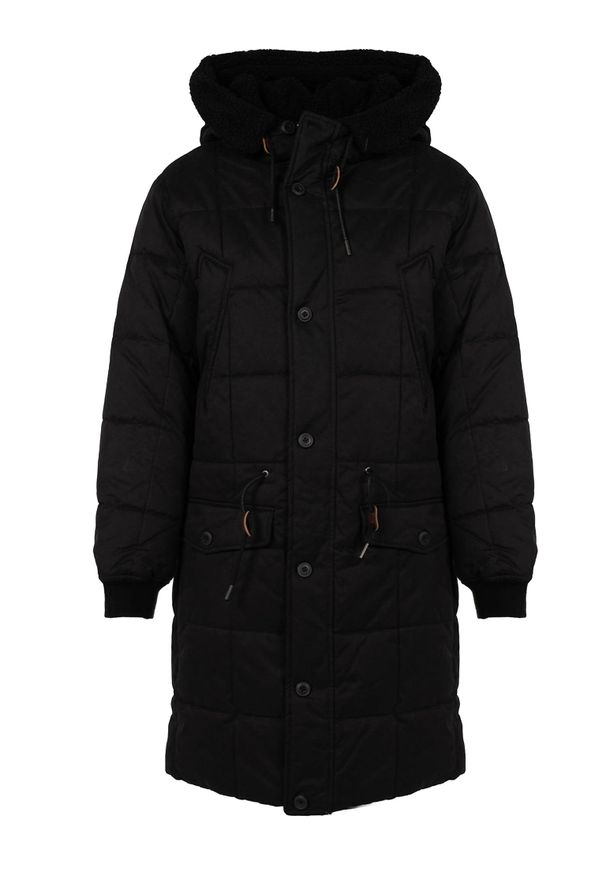 Pepe Jeans Kurtka "Jaden Parka" | PM402595 | Jaden | Mężczyzna | Czarny. Okazja: na co dzień. Typ kołnierza: kaptur. Kolor: czarny. Materiał: poliester, poliamid, bawełna. Wzór: aplikacja. Styl: casual
