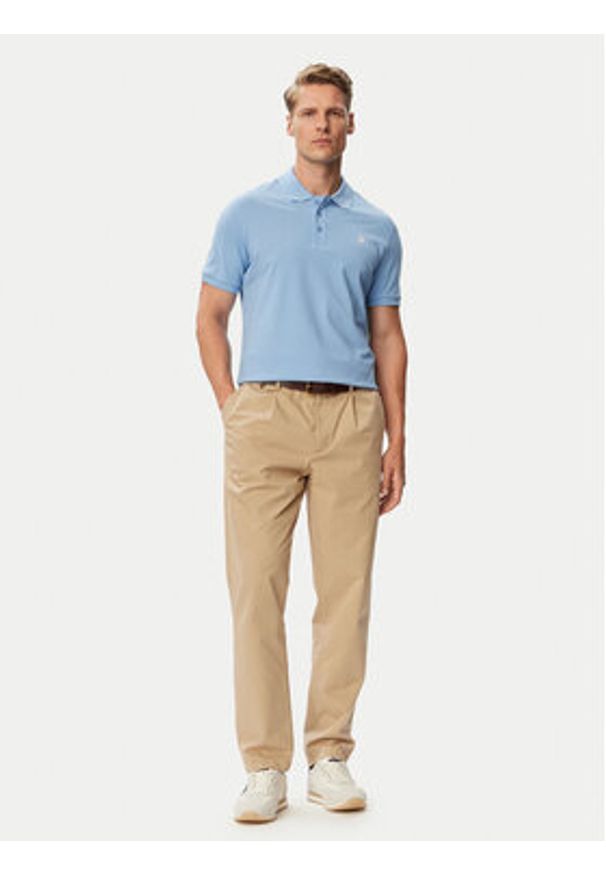 Beverly Hills Polo Club Polo P-SS26M-P42560_Tcx LogoWSKY Niebieski jasny Regular Fit. Typ kołnierza: polo. Kolor: niebieski. Materiał: bawełna