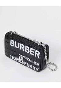 Burberry - BURBERRY - Czarna torebka Lola. Kolor: czarny. Wzór: aplikacja, nadruk #3
