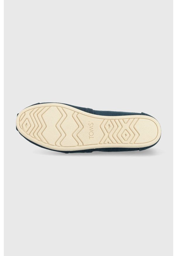 Toms espadryle Alpargata kolor granatowy. Nosek buta: okrągły. Kolor: niebieski. Materiał: guma