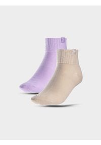 4f - 4F Skarpetki casual za kostkę (2-pack) dziewczęce - multikolor 35-37. Kolor: wielokolorowy. Materiał: materiał, poliamid, włókno, bawełna #1