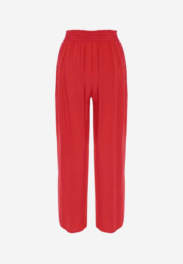 Renee - Czerwone Spodnie Karrill. Kolor: czerwony. Materiał: wiskoza. Długość: długie. Sezon: lato. Styl: elegancki