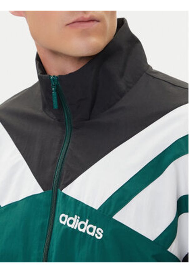 Adidas - adidas Bluza JX3053 Zielony Loose Fit. Kolor: zielony. Materiał: syntetyk