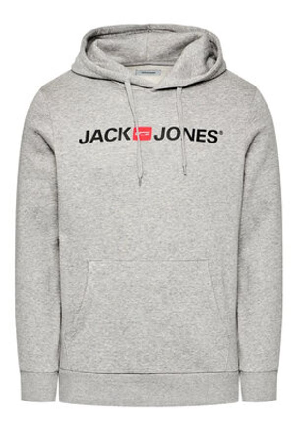 Jack & Jones Bluza Corp Old Logo 12137054 Szary Regular Fit. Kolor: szary. Materiał: bawełna
