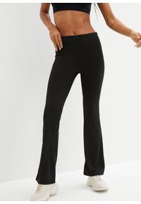bonprix - Modelujące legginsy sportowe, szybkoschnące. Kolor: czarny. Materiał: materiał. Styl: sportowy #1