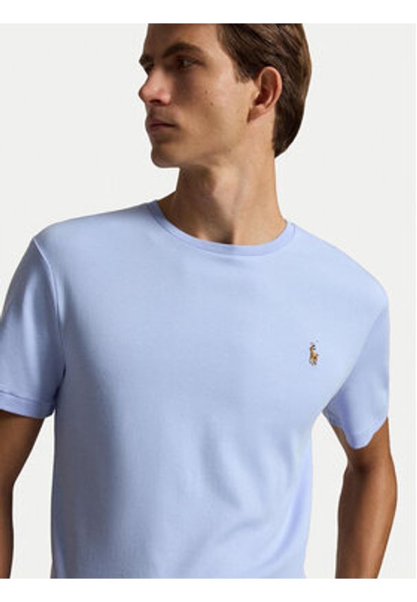 Polo Ralph Lauren T-Shirt 710740727506 Niebieski jasny Regular Fit. Typ kołnierza: polo. Kolor: niebieski. Materiał: bawełna
