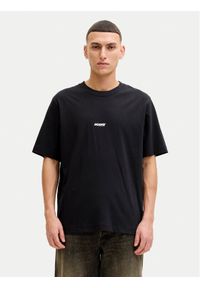 Jack & Jones T-Shirt Club 12289842 Czarny Relaxed Fit. Kolor: czarny. Materiał: bawełna #1