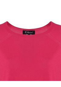 CATERINA - Różowy sweter z dodatkiem kaszmiru. Okazja: na co dzień. Kolor: różowy, wielokolorowy, fioletowy. Materiał: kaszmir. Długość rękawa: długi rękaw. Długość: długie. Styl: casual, elegancki #3