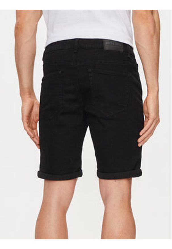 Only & Sons Szorty jeansowe Ply 22029041 Czarny Regular Fit. Kolor: czarny. Materiał: bawełna, syntetyk