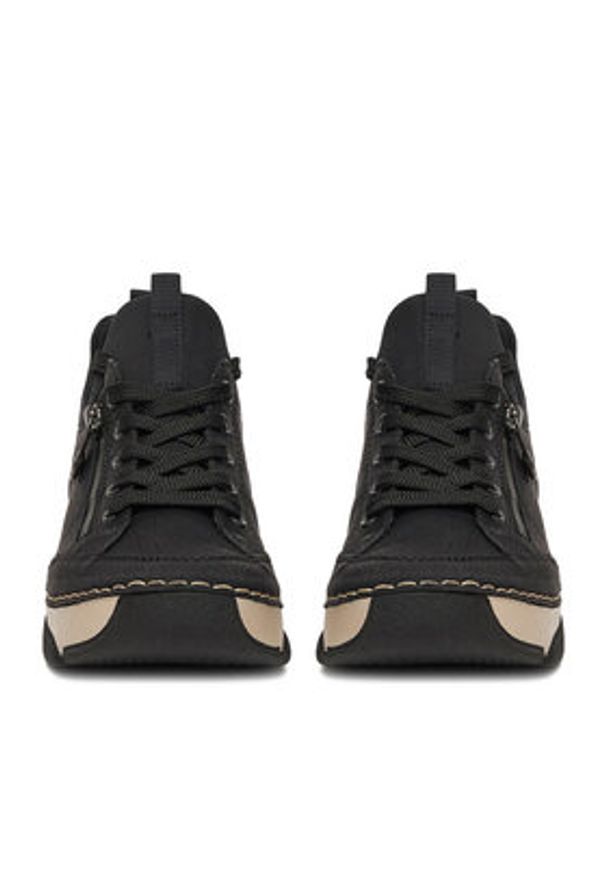 Rieker Sneakersy 45973-00 Czarny. Kolor: czarny. Materiał: materiał, syntetyk