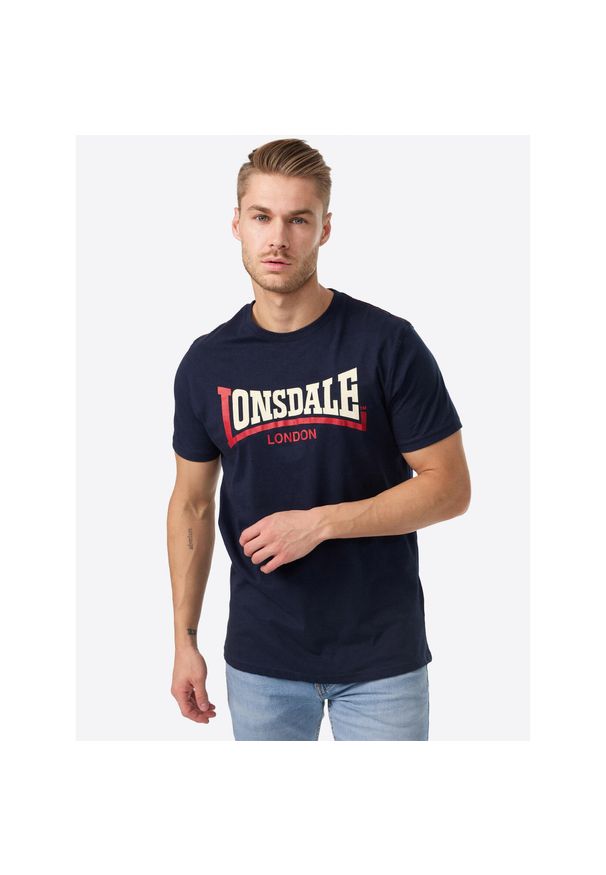 Koszulka Lonsdale Two Tone. Kolor: niebieski. Materiał: jersey, bawełna