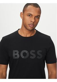 BOSS T-Shirt Tape Logo 50530990 Czarny Regular Fit. Kolor: czarny. Materiał: bawełna #3