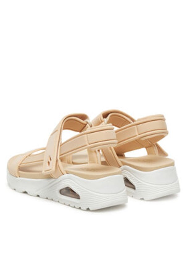 skechers - Skechers Sandały Uno-Summer Stand2 119813/NAT Beżowy. Kolor: beżowy. Materiał: materiał