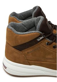 TOMMY HILFIGER - Tommy Hilfiger Sneakersy Hilfiger Warm Nubuck Hybrid B FM0FM05189 Brązowy. Kolor: brązowy. Materiał: skóra