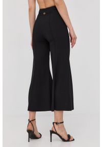 TwinSet - Twinset spodnie damskie kolor czarny dzwony high waist. Stan: podwyższony. Kolor: czarny. Materiał: tkanina #2