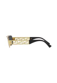 VERSACE - Versace okulary przeciwsłoneczne męskie kolor złoty. Kształt: prostokątne. Kolor: złoty #5