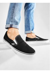 Vans Tenisówki Classic Slip-On VN-0EYEBLK Czarny. Zapięcie: bez zapięcia. Kolor: czarny. Materiał: materiał