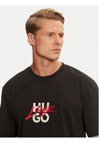 Hugo T-Shirt Dlongny 50521076 Czarny Relaxed Fit. Kolor: czarny. Materiał: bawełna #4