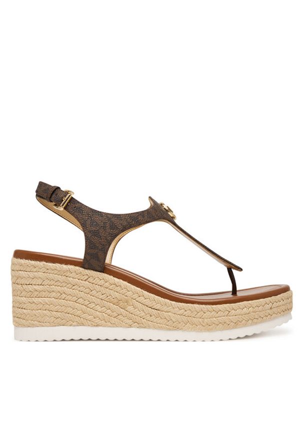 MICHAEL Michael Kors Espadryle Val Thong Wedge 40S6VAMS1B Brązowy. Kolor: brązowy. Materiał: skóra