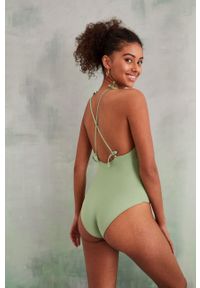 Women Secret - women'secret strój kąpielowy Formentera kolor zielony miękka miseczka. Kolor: zielony #4