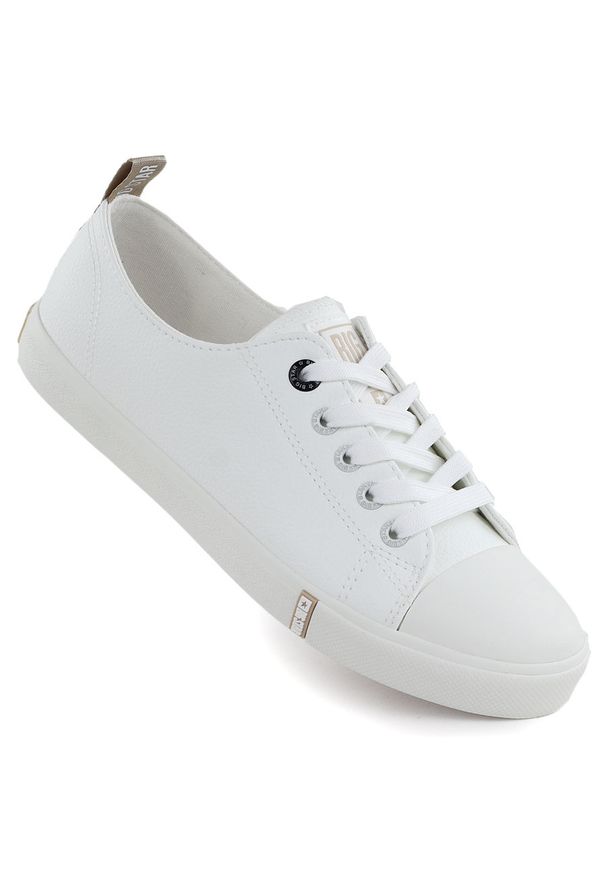 Big-Star - Trampki niskie damskie ekoskóra białe Big Star TT274023. Kolor: biały. Materiał: skóra ekologiczna. Sezon: lato. Styl: sportowy