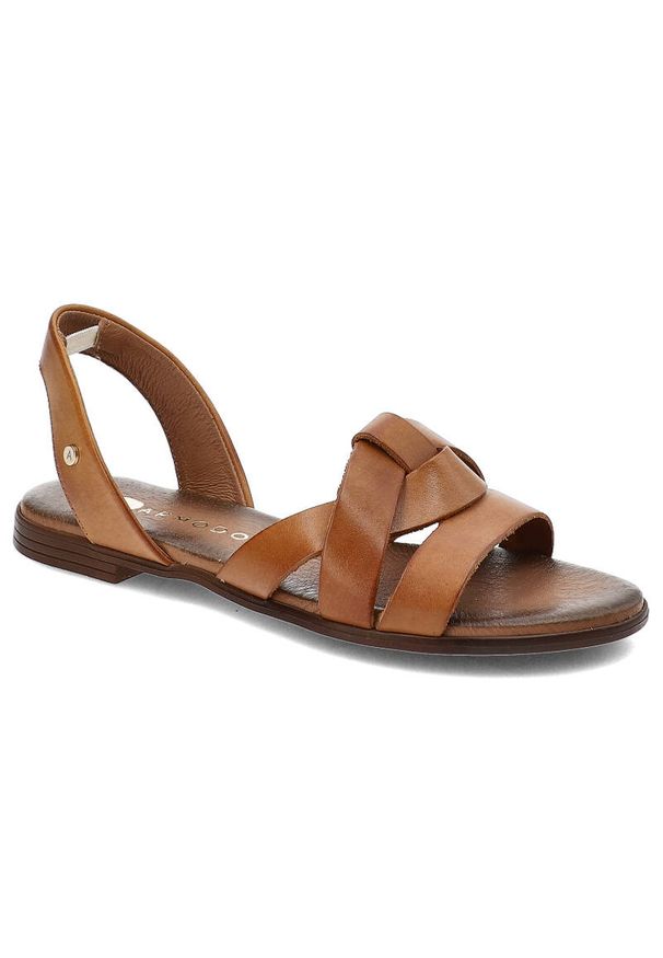 Brązowe Sandały Armodo Modne Obuwie Damskie. Kolor: brązowy. Styl: młodzieżowy, elegancki, retro