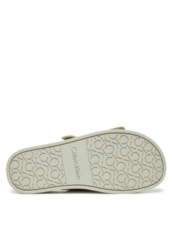 Calvin Klein Sandały HW0HW02489 Beżowy. Kolor: beżowy. Materiał: skóra