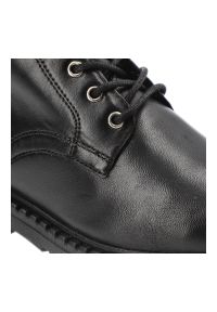 Czarne Botki Marco Tozzi Buty Ocieplane Damskie. Okazja: na co dzień. Kolor: czarny. Materiał: skóra. Obcas: na obcasie. Styl: klasyczny, casual, elegancki. Wysokość obcasa: niski #5