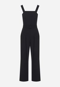 Born2be - Granatowy Taliowany Kombinezon z Ozdobnym Paskiem i Klamrą Doloriela. Kolor: niebieski. Styl: elegancki #7