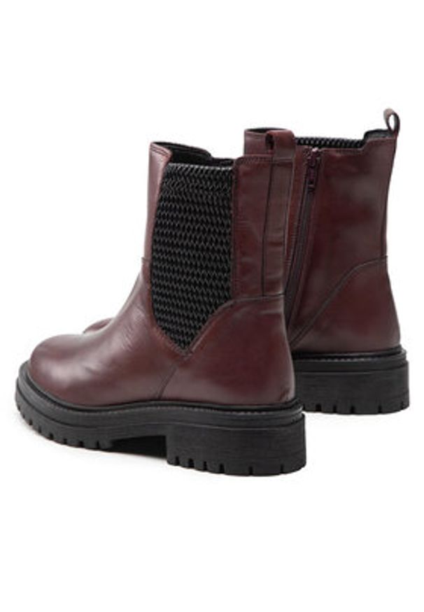 Geox Botki D Iridea D D26HRD 0436W C0044 Bordowy. Kolor: czerwony. Materiał: skóra
