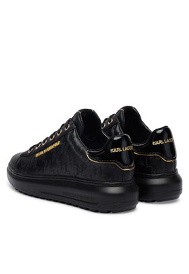 Karl Lagerfeld - KARL LAGERFELD Sneakersy KL67549E Czarny. Kolor: czarny. Materiał: skóra