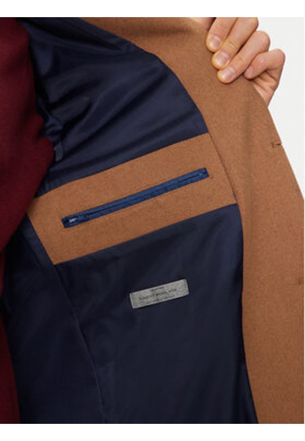 Pierre Cardin Płaszcz wełniany C4 83100.6130 Brązowy Regular Fit. Kolor: brązowy. Materiał: syntetyk